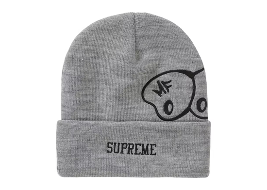 Supreme x MF DOOM Beanie (Heather Grey)